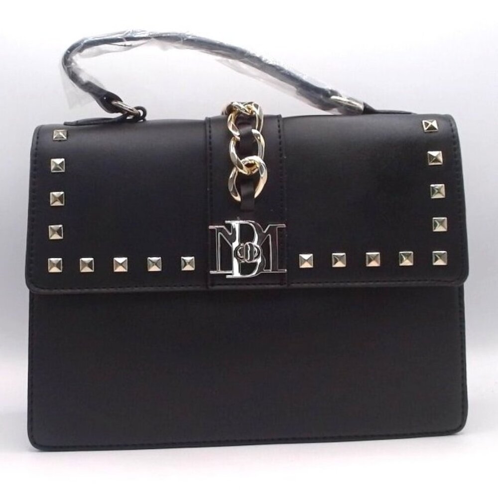 Badgley Mischka Black‎ Studded Satchel NWT